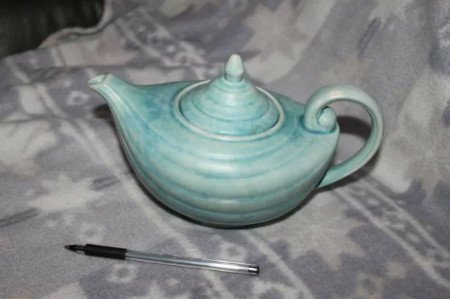 Blue Pottery Tea pot "Aladdin" like genie lamp Arthur Wood teapot