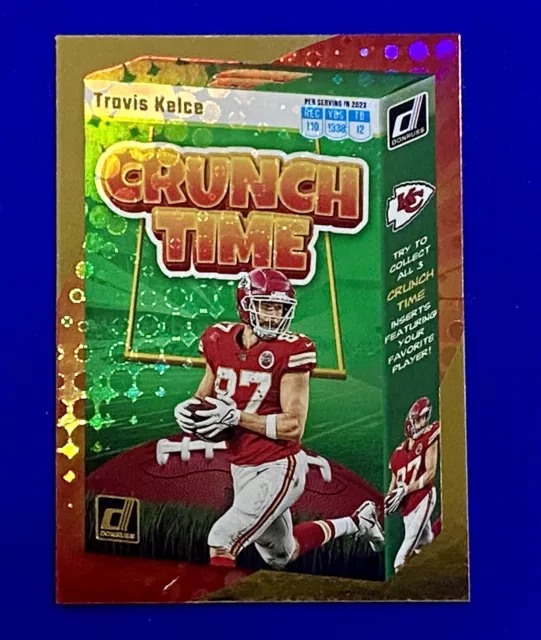 CARTE D'INSERTION TRAVIS Kelce 2023 Donruss Crunch Time SP Kansas City