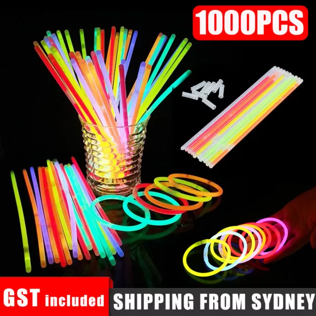 1000X Glow Sticks mixed Colour Light Bracelets Glowsticks Party Glow in the dark