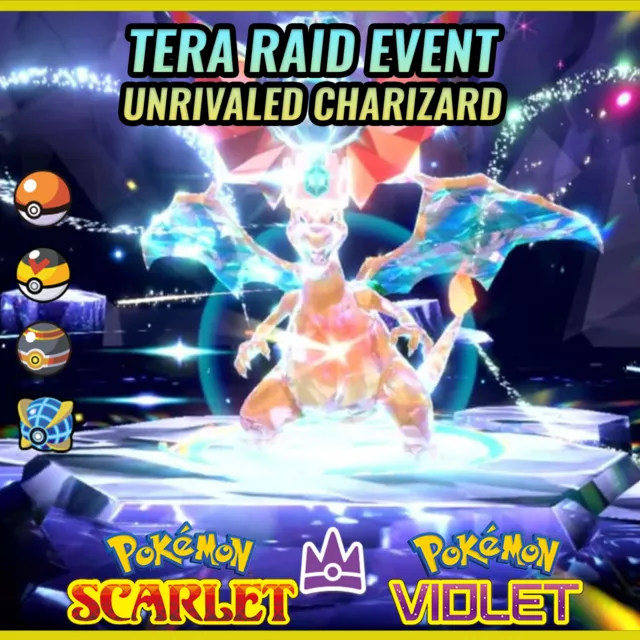 Charizard Tera Raid Event ⚡ Pokemon Scarlet & Violet ⚡ 6 Iv ⚡ Mightiest Mark