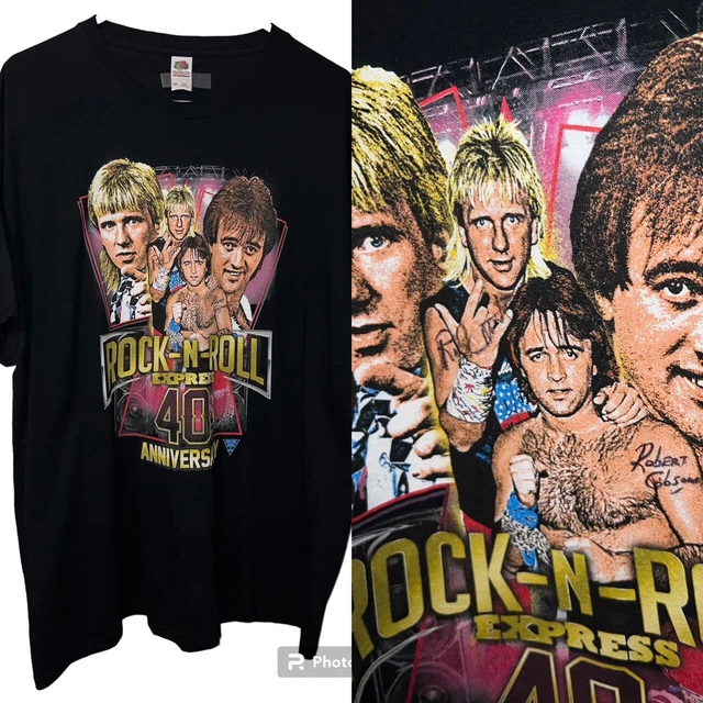 Rock-N-Roll Express Signed Autographed Wrestling T-Shirt NWA WCW WWF