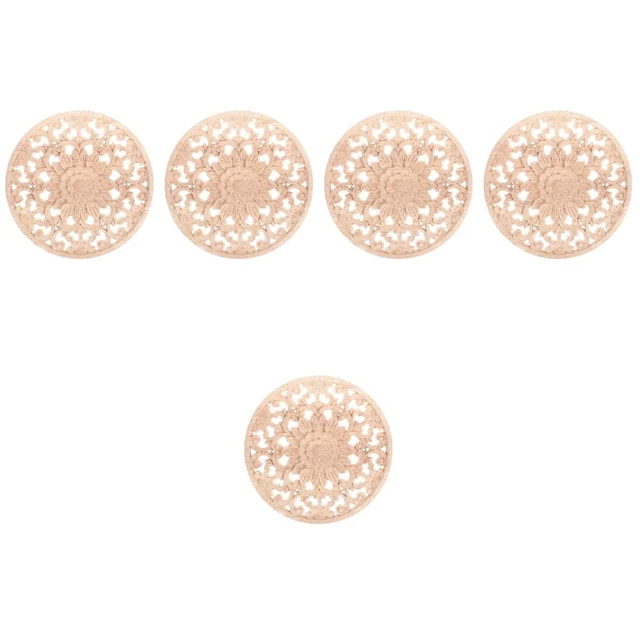 5pcs Möbel Holzapplikation Applikation Onlay Dekor