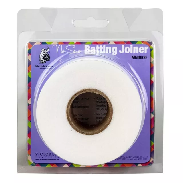 No Sew Batting Joiner 4cm x 20m Matilda's Own Quilting Sewing Craft DIY