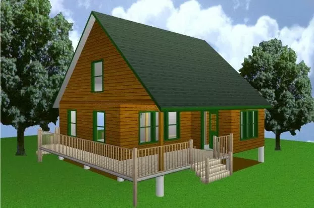 28x28 Cabin w/Loft Plans Package, Blueprints, Material List