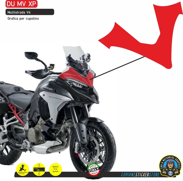 DRAPEAU 3D ITALIE DUCATI Multistrada V4 Et V4 S pour Ailes/Ailettes Du