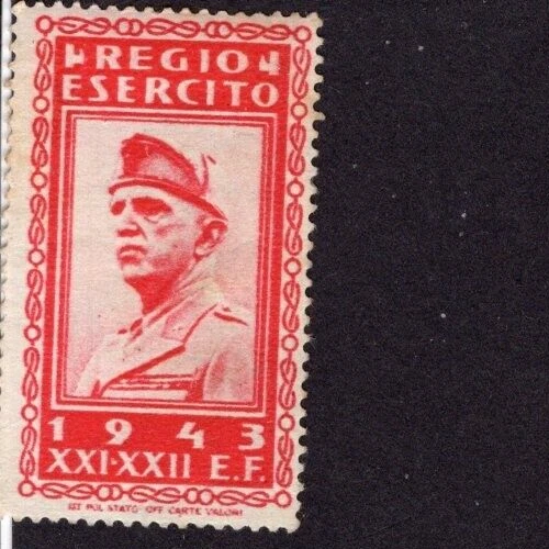 Aschenputtel Briefmarken - Italien 2. Weltkrieg 1943 Regio Esercito 23 x 40 mm