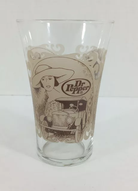 Vintage Dr  Pepper Fluted Glass Roaring 1920’s Babe Ruth  Wright Bros Pair Lot 2 3