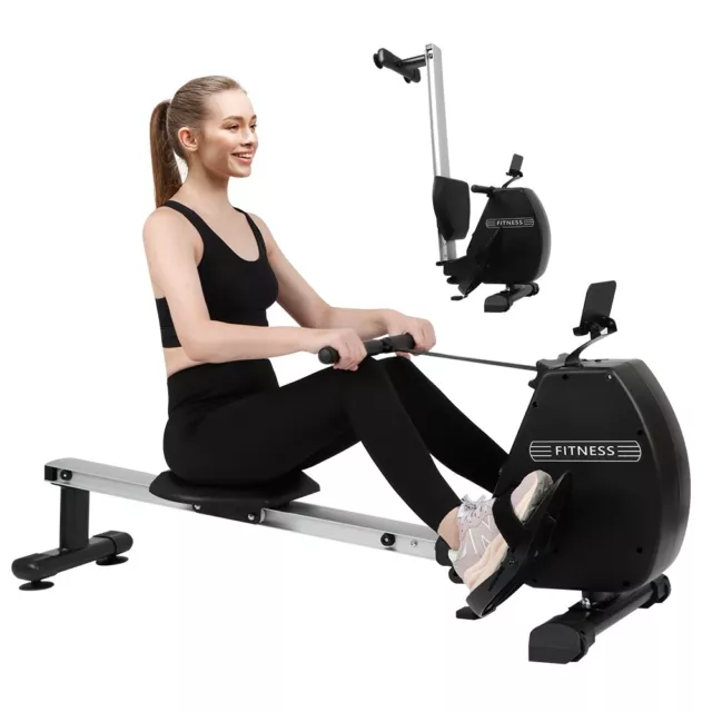 Rowing Machine Foldable Rower Machine with LCD Display Body Training Machine