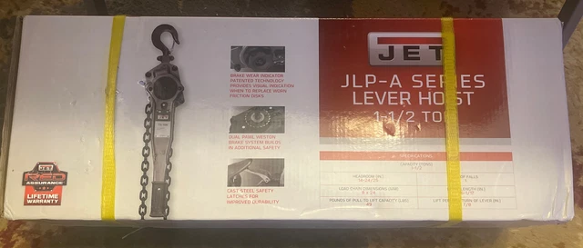 Jet Jlp-150A-10 1-1/2T Lever Hoist 10 Ft. Lift