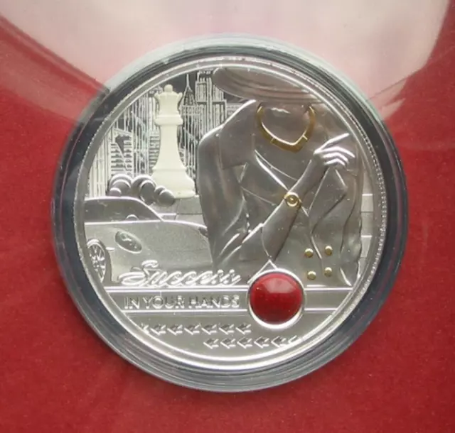 2021 Cameroon 1000 Francs Success in Your Hands 1oz Silver Ruby Edition Woman