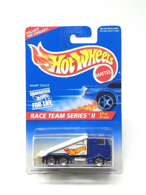 Hot Wheels Race Team Series II #1 of 4 Cars Ramp Truck Collector #392 Blue NEW