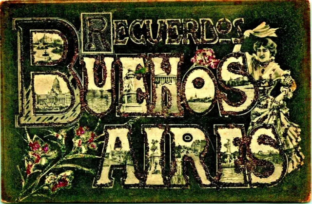 Carta Grande Saludos Recuerdos Desde Buenos Aires Argentina UDB Postal Miqueas