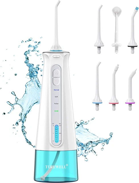 Idropulsore Dentale Portatile, Idropulsore Dentale Professionale 300 ML Com 6 Ug