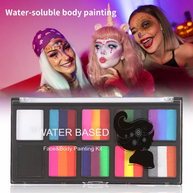 10 Colors Face Watercolor Paint Detachable High Saturation Holiday Activities