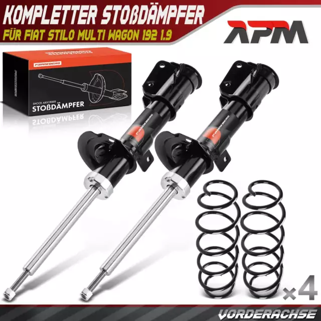 4x Complet Amortisseur Kit Avant pour Fiat Stilo Multi Wagon 192 1.9