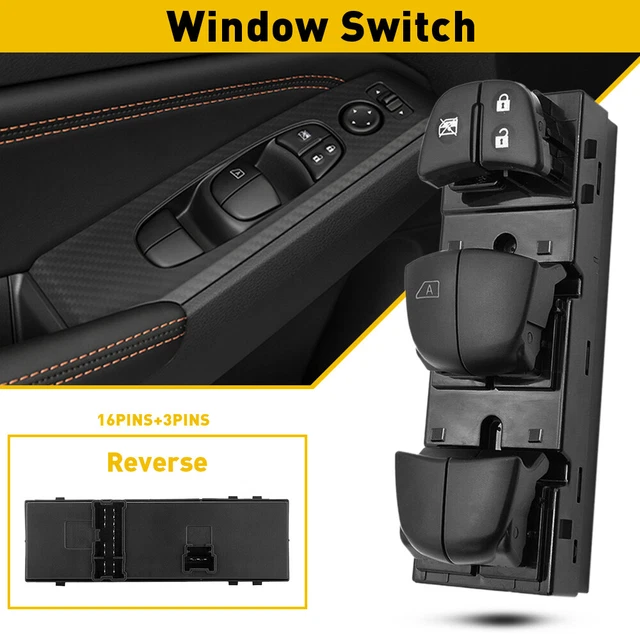 thumbnail interactive-video image 1 of Power Seat Switch For Nissan Altima Murano Pathfinder Rogue - Driver Side Replacement 1 of 11