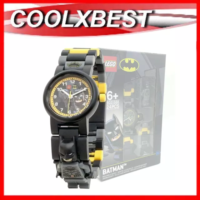 New Lego Batman Kids Buildable Watch Analog Quartz Dc Super Hero 6+ Boy