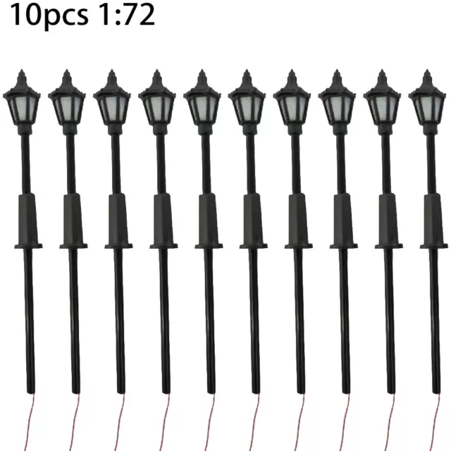 10pcs 1 72 Scale LED Street Lights for Model Railway Train Lamp Posts 00 Gauge