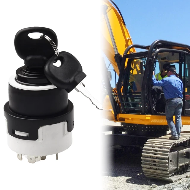 Plastic Ignition Key NEW PLASTIC IGNITION Switch with Keys for JCB Excavators 701/80184 ...