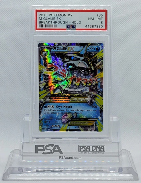 POKEMON BREAKTHROUGH M/MEGA Glalie Ex #35 Ultra Rare Holo Foil Psa 8 Nm ...