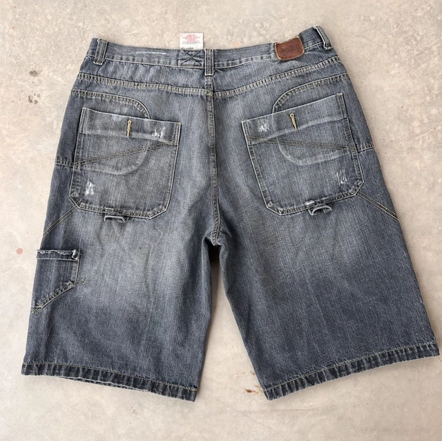 パンツ 90s SOLO SEMORE BAGGY DENIM SHORTS 32 Solo Semore Jeans Baggy Denim Shorts 90s Y2K USA Made New