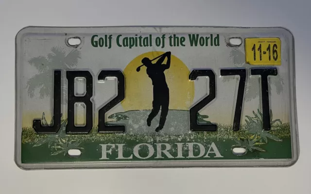 2016 Florida Golf Capital of the World License Plate Tag