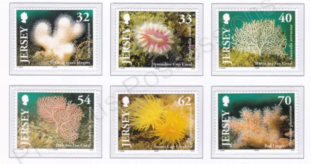 Jersey Sg 1163-1168 2004 Mnh Stamp Set Marine Life Corals