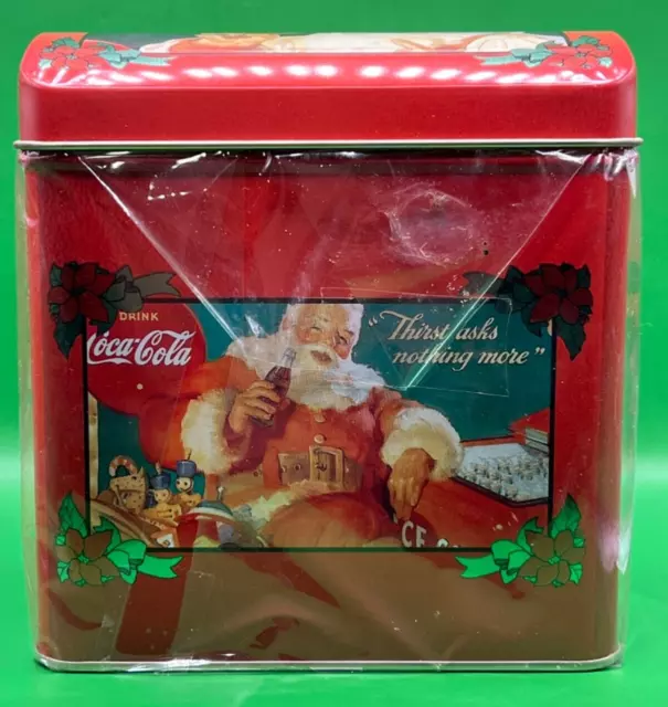 Coca Cola Santa Collectible Tin 1996 Domed- Still New Vintage
