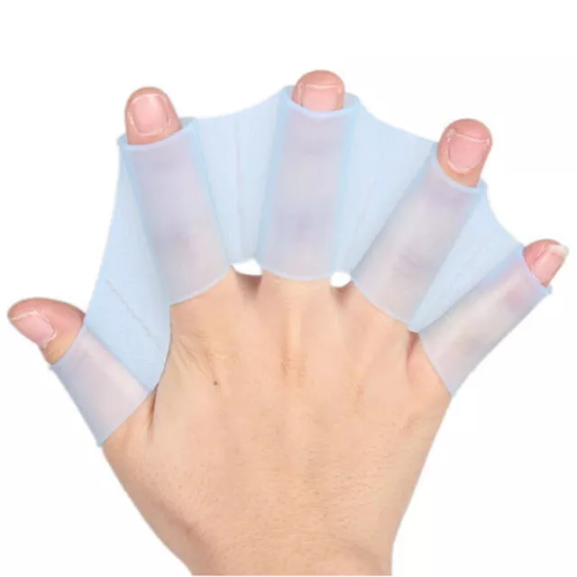 1Pair Silicone Hand Poof Swimming Special Gloves Water Sports Practice Equipment