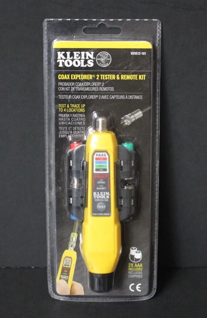 (MA6) Klein Tools VDV512-101 Coax Explorer 2 Tester & Remote Kit *NEW*
