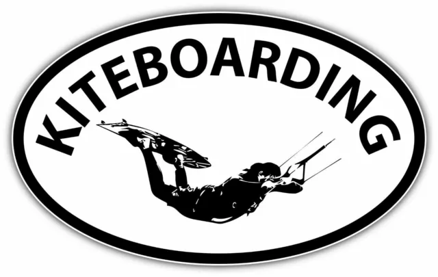 Kiteboarding Kitesurfing Sport Oval Car Bumper Window Sticker Decal 6"X4"
