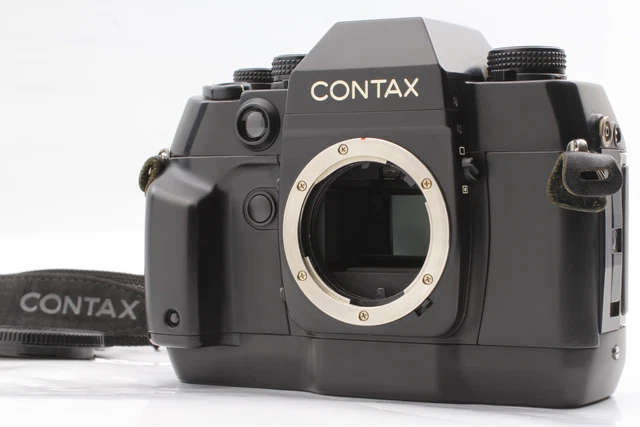 [ Near MINT w/ strap ] Contax AX 35mm SLR Film Camera Black Body From JAPAN