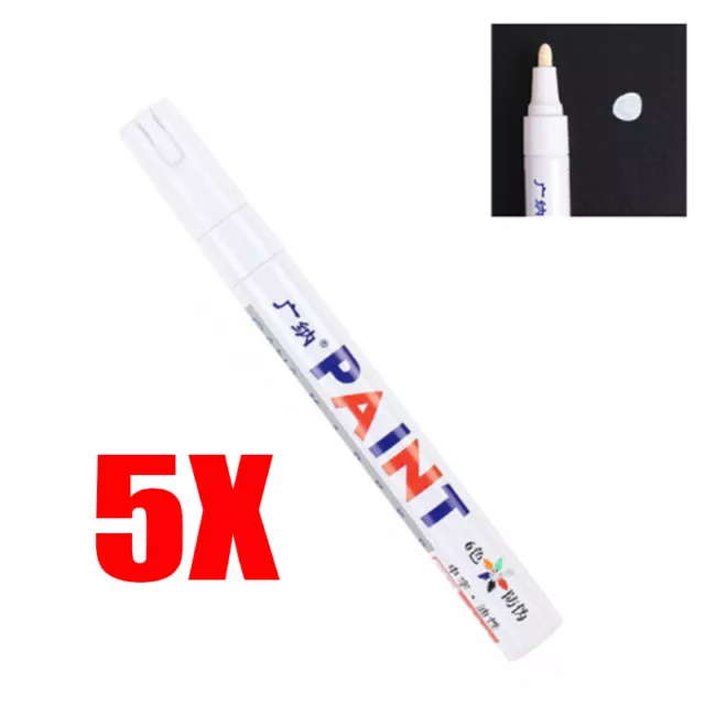 WHITE PAINT PEN 0.7mm Extra Fine Point Paint Marker Non-toxic Waterproof  Mark Y0 $2.43 - PicClick AU