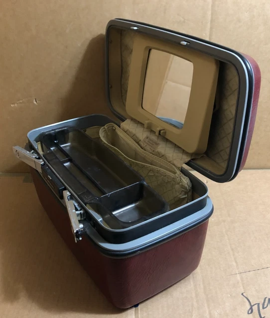 VTG SAMSONITE SILHOUETTE Suitcase Burgundy Train Case Vanity