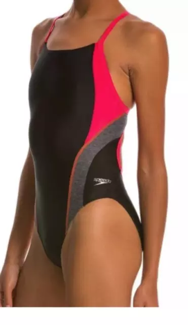 Speedo Women's Pro LT Relaunch Fly Back One Piece Swimsuit  Charcoal 30