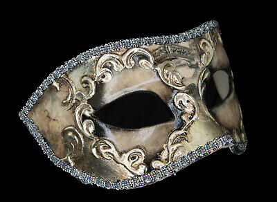 Mask from Venice Colombine Grey Silver Bridge Of Rialto Fancy 1101 CA2C 3