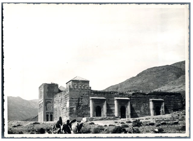 Tirage Photo Argentique Vintage (années 1930) - Intérieur D'une Mosquée Au Maroc - 12x17 Cm