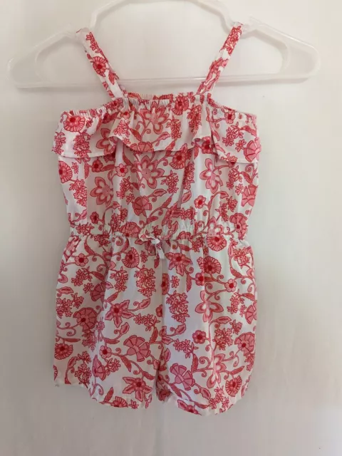 BABY GAP ROMPER Girl's 4 YEARS TODDLER FLORAL PINK