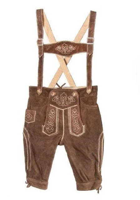 Ragazzi Bambini Lederhosen Costume Tradizionale Beige Tgl 92 98 104 110 116 122