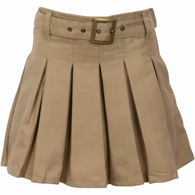 Girls Belted Pleated Skort Uniform Skorts Size 4-20