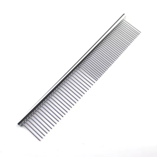 Metal Dog Combs 1  Pack for Grooming,Pet Comb with Rounded Ends Stainless Steel