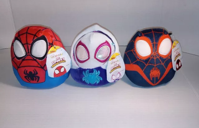 SQUISHMALLOW Spidey and his Amazing Friends Ghost Miles Morales Spider-Man Nwt