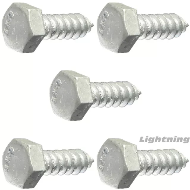 Lag Bolt Screw Hot Dipped Galvanized A307 Alloy Steel 3/8 x 7" Qty 50