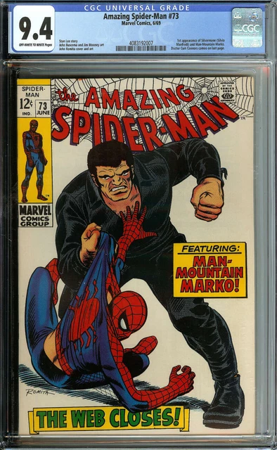 Amazing Spider-Man #73 Cgc 9.4 Ow/Wh Pages // 1St App Of Silvermane 1969