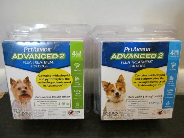 PetArmor Advanced 2 Flea Treatment for Dogs, 3-10 lb OR 11-20 lb