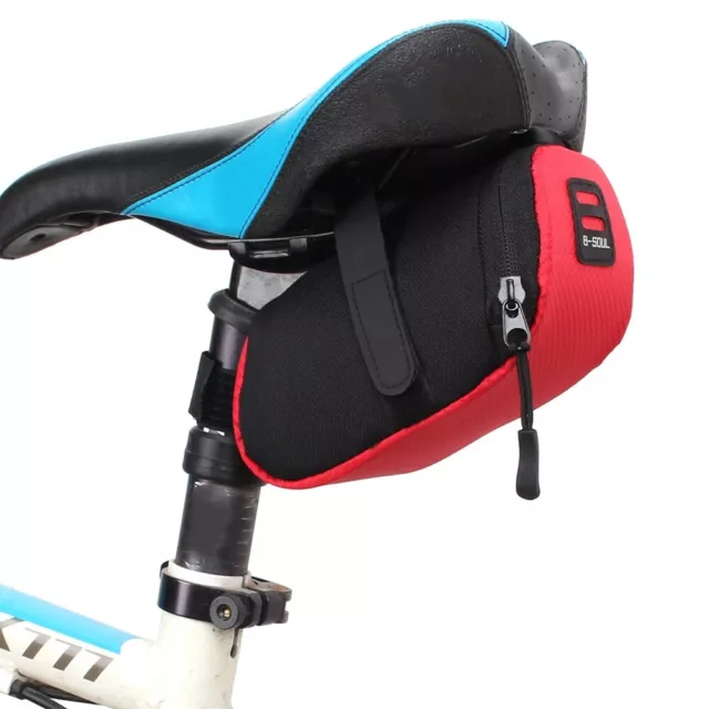 Compact Bicycle Saddle Bag for Key Wallet Phone with Shockproof Padding