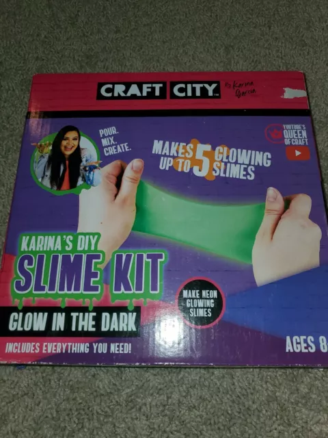 Karina Garcia Craft City Make Your Own Slime Kit DIY Slime Kit Glow, New (P3)