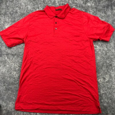 J. Hilburn Polo Shirt Mens XL Tall Red Short Sleeve Golf Comfort Fit