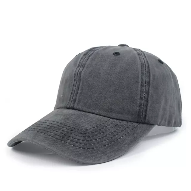 VDL Stone WASHED Denim Baseball Cap Men Women Cotton Adjustable Hat