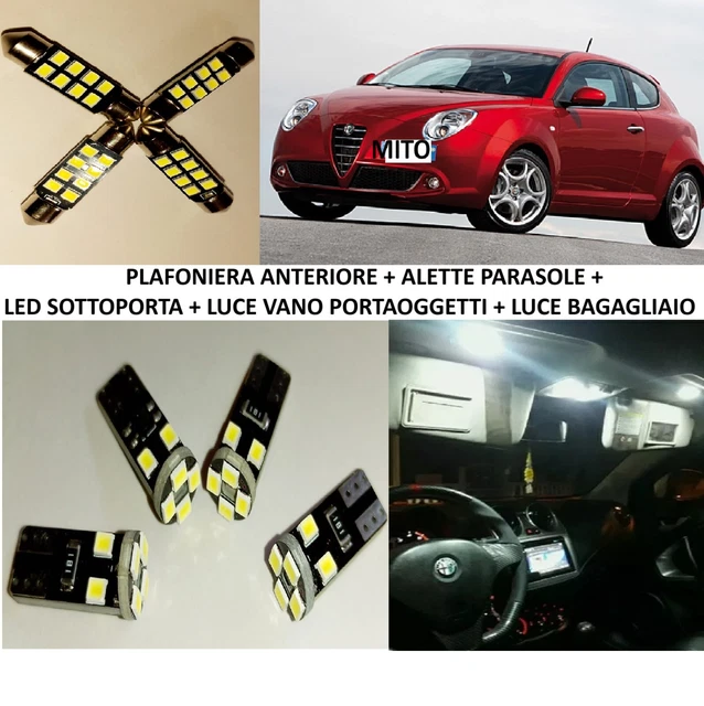 KIT LED INTERNO ALFA ROMEO 159 BERLINA PLAFONIERA ANTERIORE E POSTERIORE, BAGAGLIAIO E PORTAOGGETTI | Cars And Tips - Foto 5